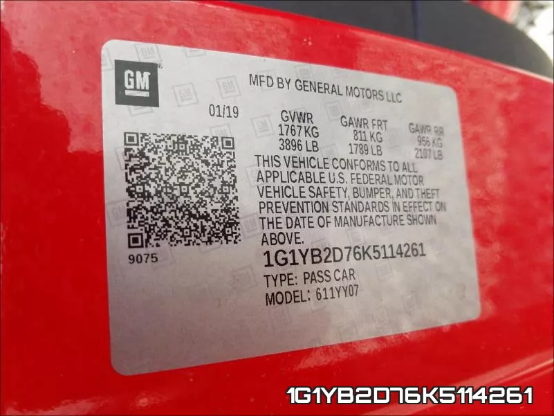 1G1YB2D76K5114261 фото 2