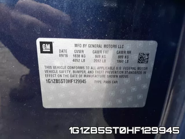 1G1ZB5ST0HF129945 фото 2