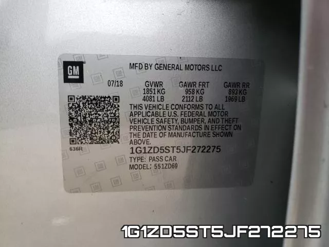 1G1ZD5ST5JF272275 фото 2