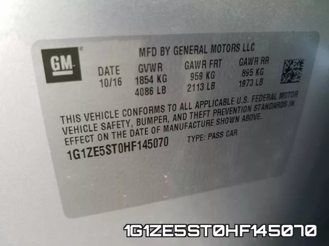 1G1ZE5ST0HF145070 фото 2