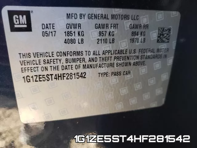 1G1ZE5ST4HF281542 фото 2