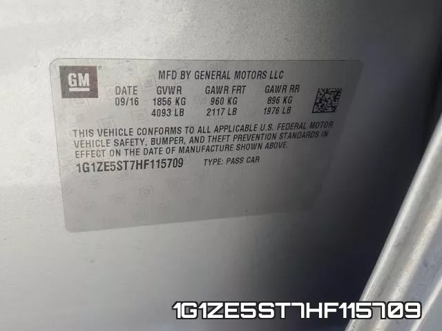 1G1ZE5ST7HF115709 фото 2