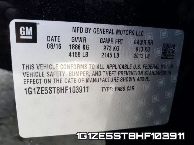 1G1ZE5ST8HF103911 фото 2
