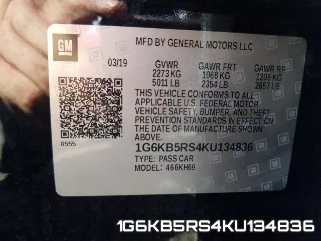 1G6KB5RS4KU134836 фото 2
