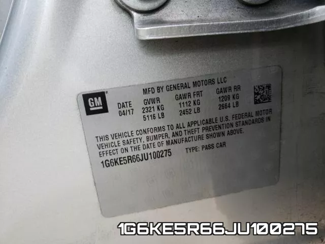 1G6KE5R66JU100275 фото 2