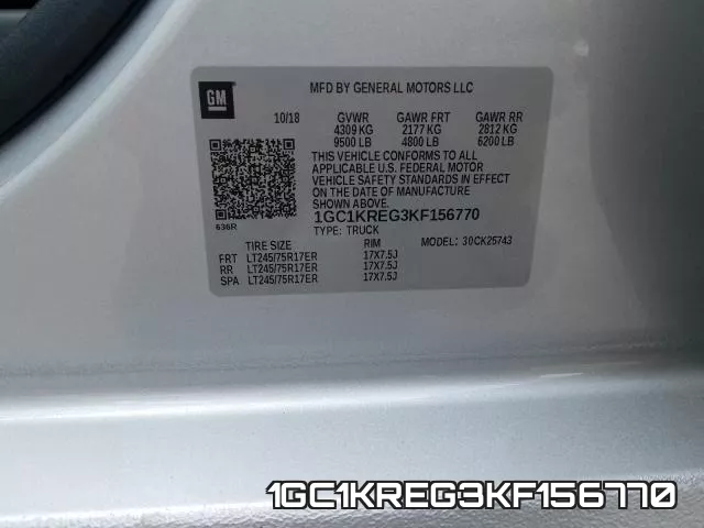 1GC1KREG3KF156770 фото 2