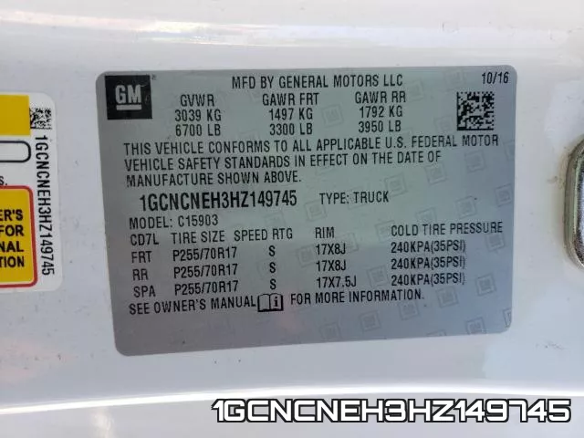 1GCNCNEH3HZ149745 фото 2