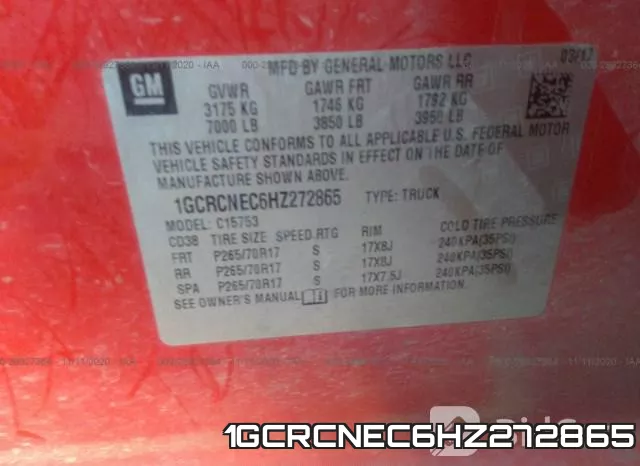 1GCRCNEC6HZ272865 фото 10