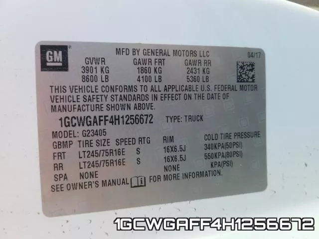 1GCWGAFF4H1256672 фото 2