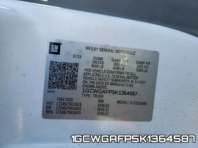 1GCWGAFP5K1364587 фото 2