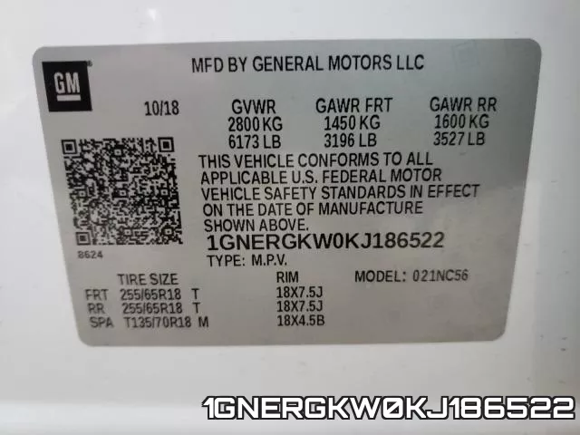 1GNERGKW0KJ186522 фото 2