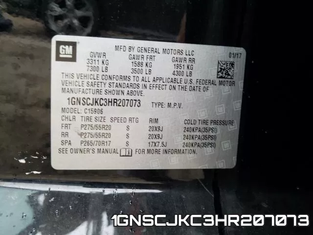 1GNSCJKC3HR207073 фото 2