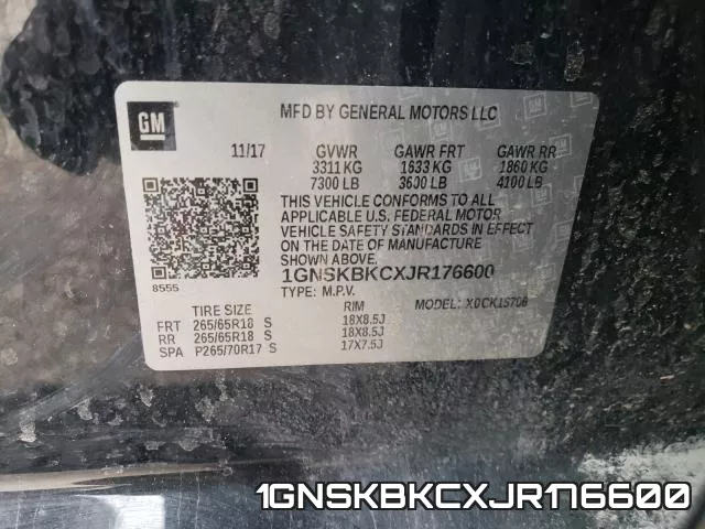 1GNSKBKCXJR176600 фото 2