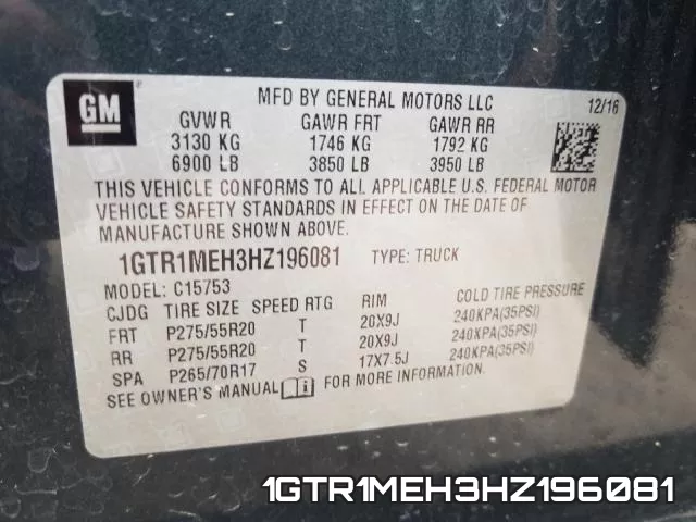 1GTR1MEH3HZ196081 фото 2