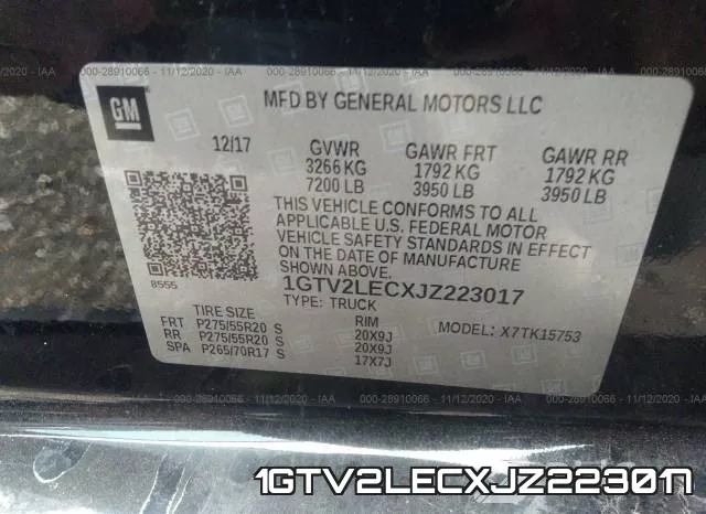 1GTV2LECXJZ223017 фото 10