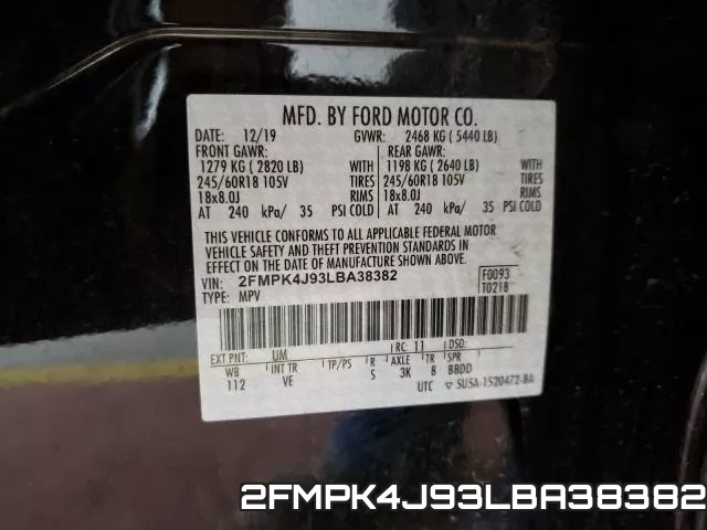 2FMPK4J93LBA38382 фото 2