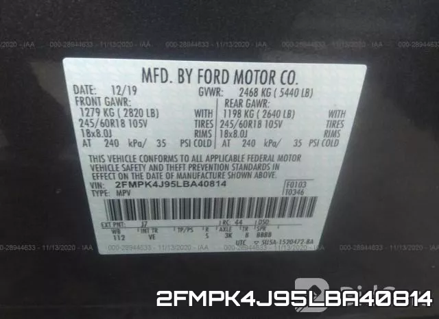 2FMPK4J95LBA40814 фото 10