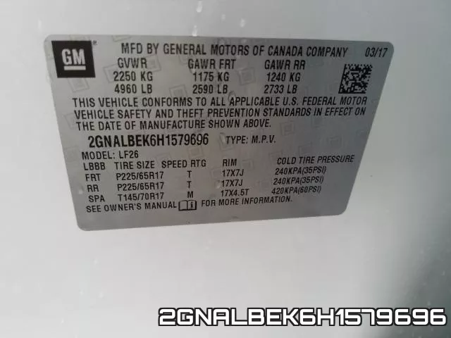 2GNALBEK6H1579696 фото 2