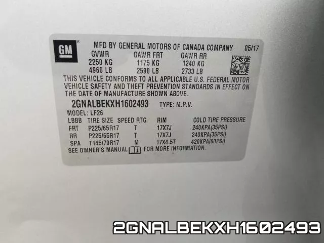 2GNALBEKXH1602493 фото 2