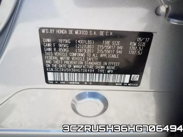 3CZRU5H36HG706494 фото 2