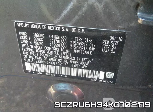 3CZRU6H34KG702179 фото 10
