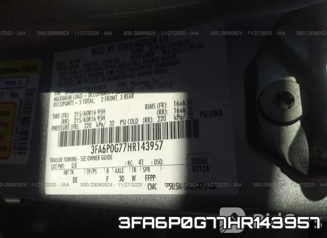 3FA6P0G77HR143957 фото 10