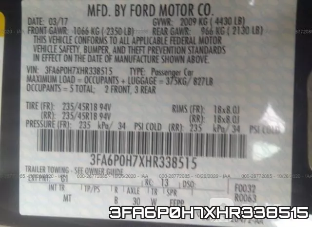 3FA6P0H7XHR338515 фото 9