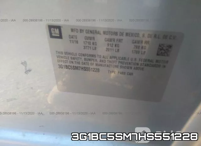 3G1BC5SM7HS551228 фото 9