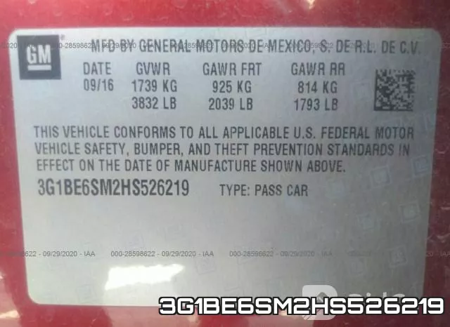 3G1BE6SM2HS526219 фото 10