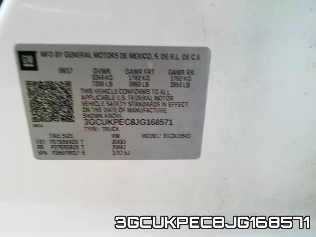 3GCUKPEC8JG168571 фото 2