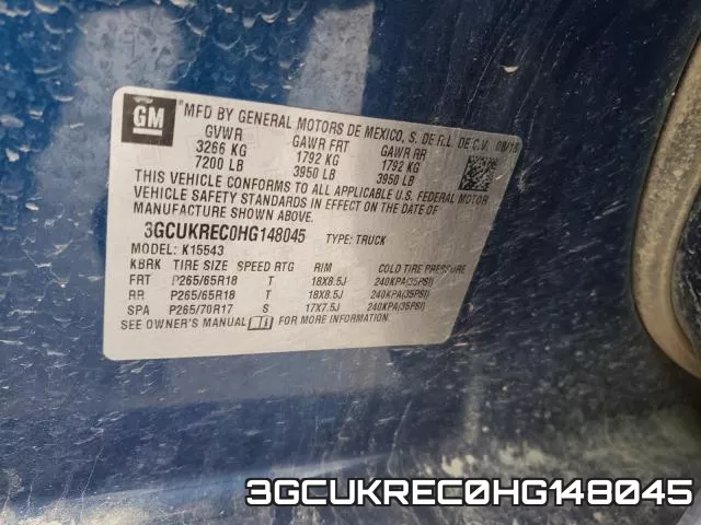 3GCUKREC0HG148045 фото 2