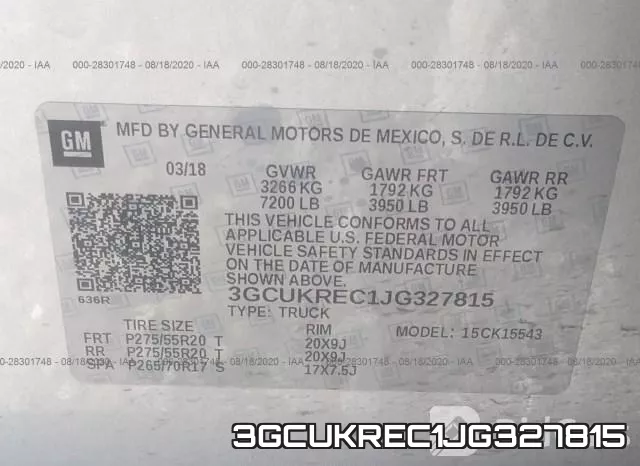 3GCUKREC1JG327815 фото 10