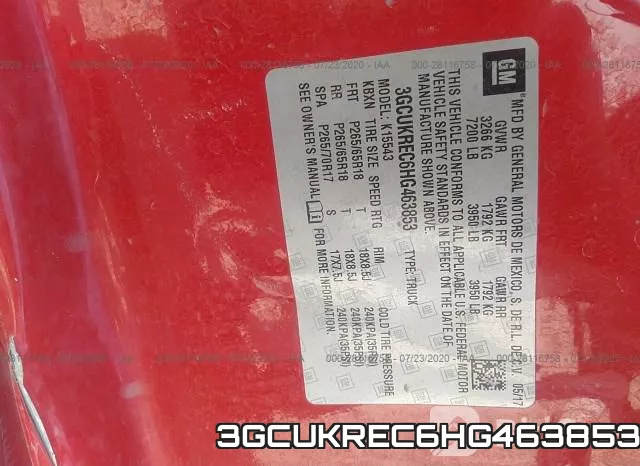 3GCUKREC6HG463853 фото 9