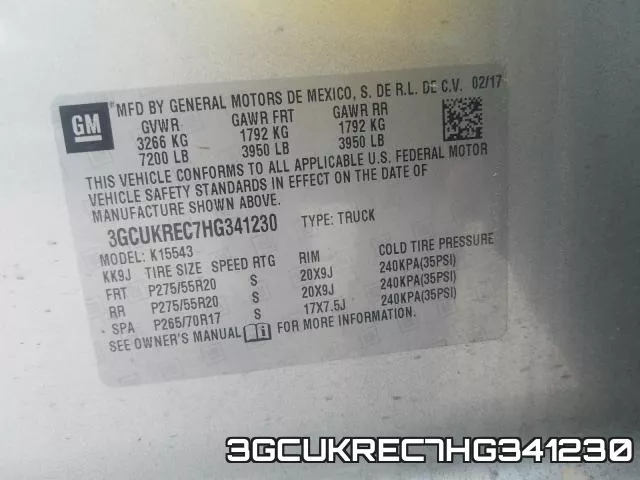 3GCUKREC7HG341230 фото 2
