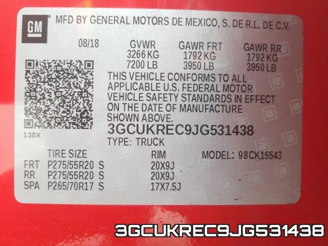 3GCUKREC9JG531438 фото 2