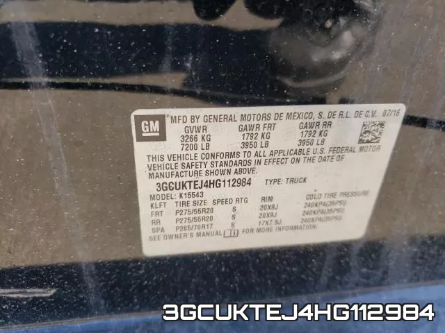 3GCUKTEJ4HG112984 фото 2
