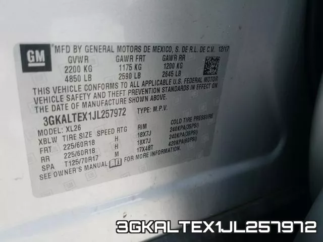 3GKALTEX1JL257972 фото 2