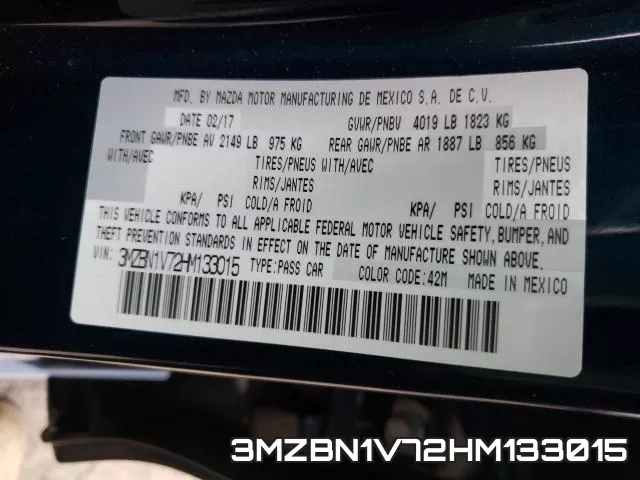 3MZBN1V72HM133015 фото 2