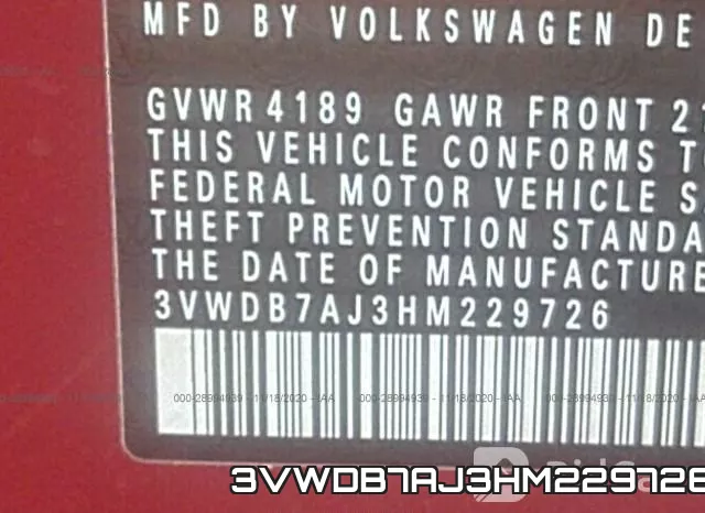3VWDB7AJ3HM229726 фото 10