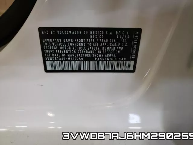 3VWDB7AJ6HM290259 фото 2