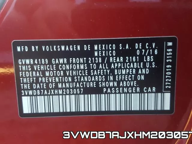 3VWDB7AJXHM203057 фото 2