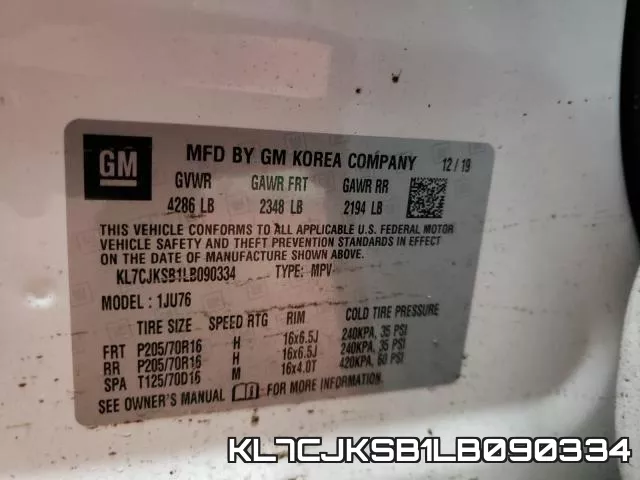 KL7CJKSB1LB090334 фото 2