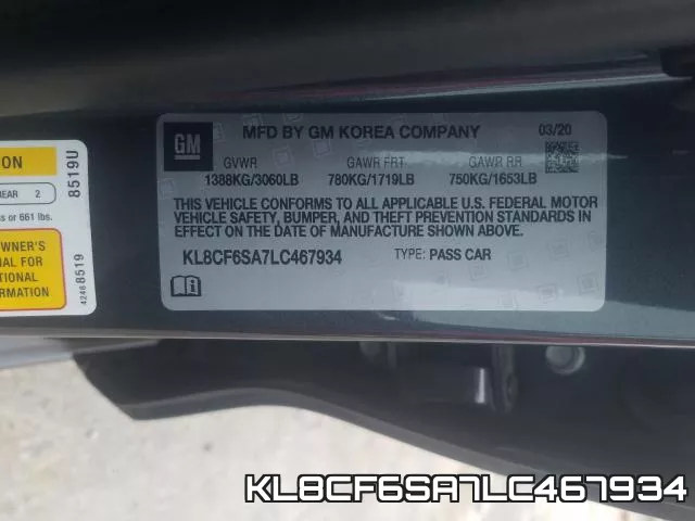 KL8CF6SA7LC467934 фото 2