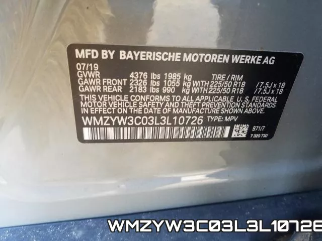 WMZYW3C03L3L10726 фото 2