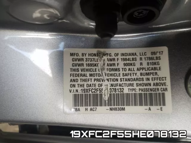 19XFC2F55HE078132 фото 2