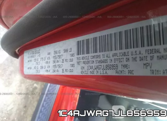 1C4AJWAG7JL856959 фото 10