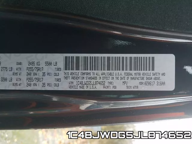 1C4BJWDG5JL874652 фото 2