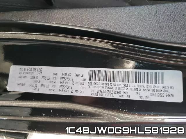1C4BJWDG9HL581928 фото 2