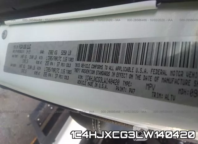 1C4HJXCG3LW140420 фото 10