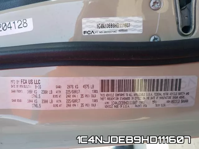 1C4NJDEB9HD111607 фото 2